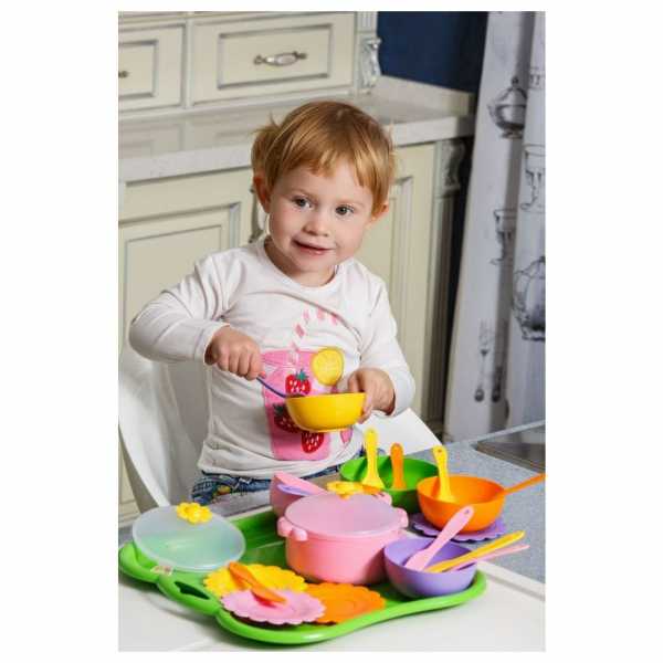 Набір посуду столовий Tigres Ромашка, 43 елемента (39149) - Pampik - 4