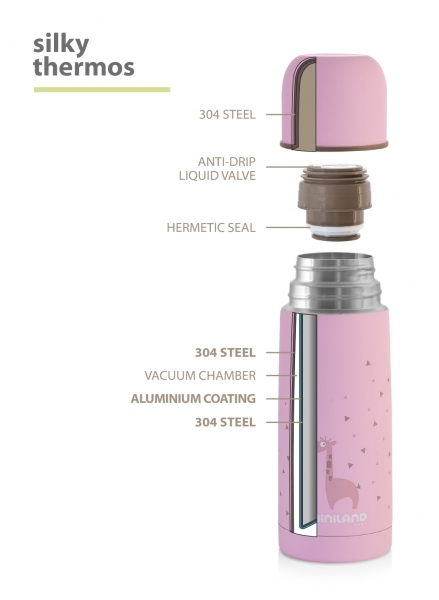 Термос Miniland Silky Thermos Pink, 350 мл (89217) - Pampik - 2