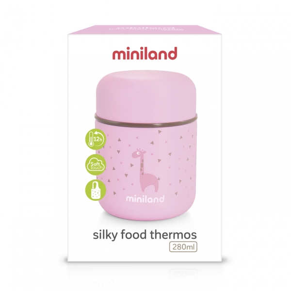 Термос для еды Miniland Silky Food Mini Pink, 280 мл (89245) - Pampik - 4