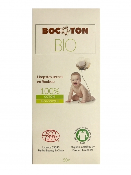 

Детские сухие салфетки Bocoton Bio, в рулоне, 50 шт