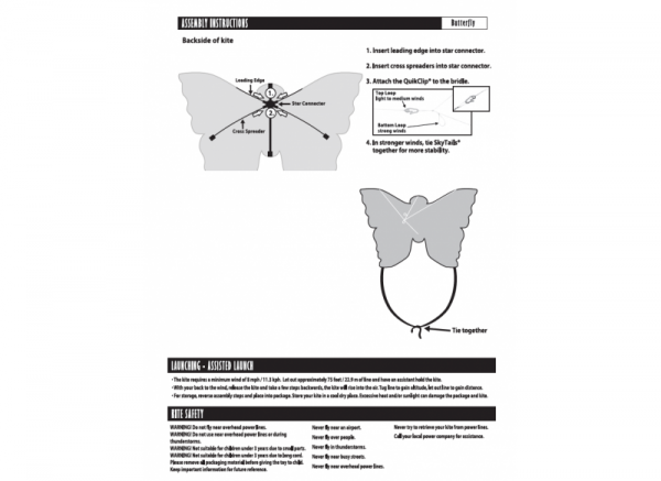 Воздушный змей WindnSun Бабочка красная Индийская (70503) - Pampik - 2
