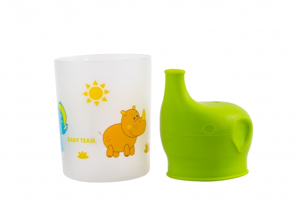 Стакан-поїльник Baby Team з силіконовою насадкою, 200 мл (5008) - Pampik - 4