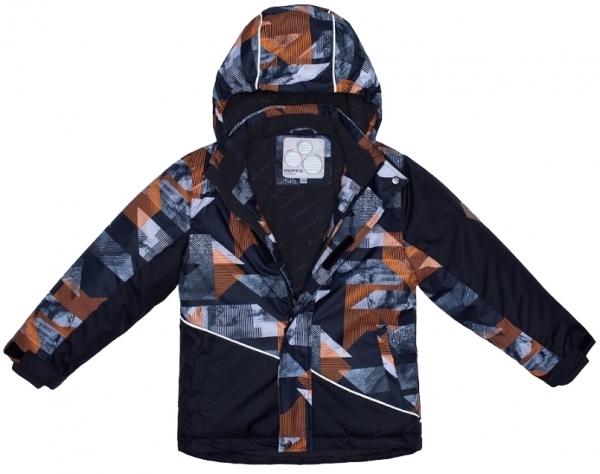 Термокуртка Huppa Alex 1, р. 152, черный с оранжевым (17800130-92509-152) - Pampik