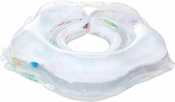 Круг для купания с погремушкой KinderenOK Динозавр, белый (204238) - Pampik - 4