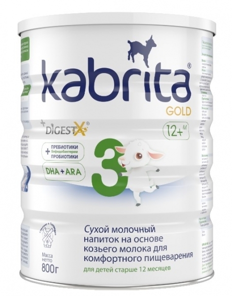 

Адаптированная сухая молочная смесь на козьем молоке Kabrita 3 Gold, 800 г