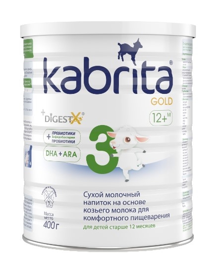 

Адаптированная сухая молочная смесь на козьем молоке Kabrita 3 Gold, 400 г