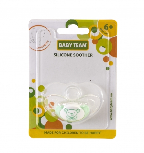 Пустушка силіконова ортодонтична Baby Team Мишка, 6+ (3102) - Pampik - 4