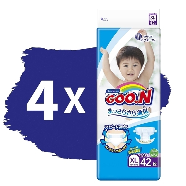 

Набор подгузников Goo.N Big XL (12-20 кг), 168 шт. (4 уп. по 42 шт