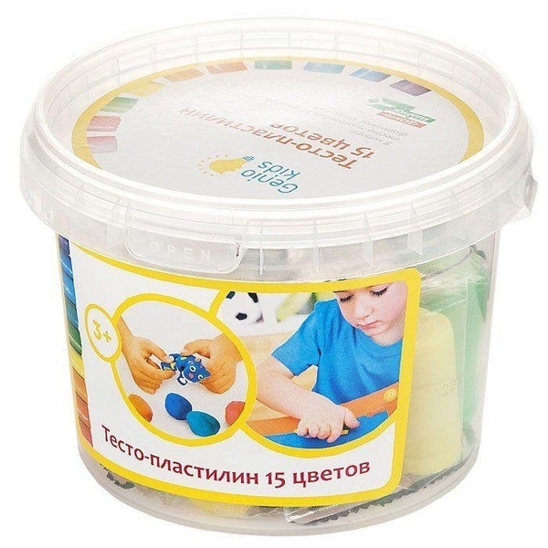 

Набор для детской лепки Genio Kids Тесто-пластилин, 15 цветов (TA1066V