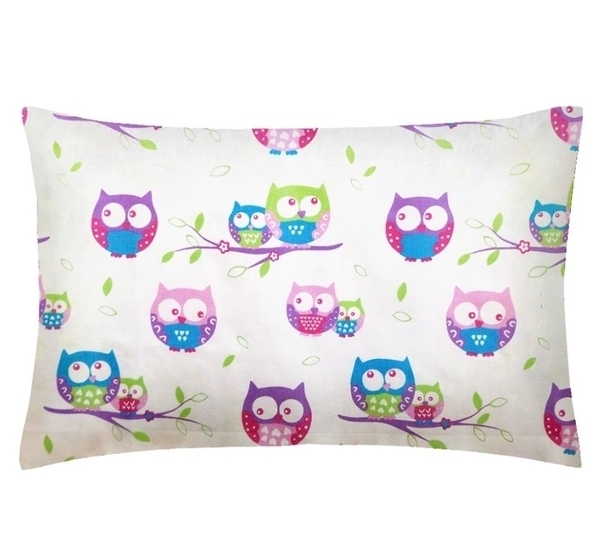 Набір наволочок Cosas Сови, бязь, 60х40 см, білий з фіолетовим, 2 шт. - Pampik - 5
