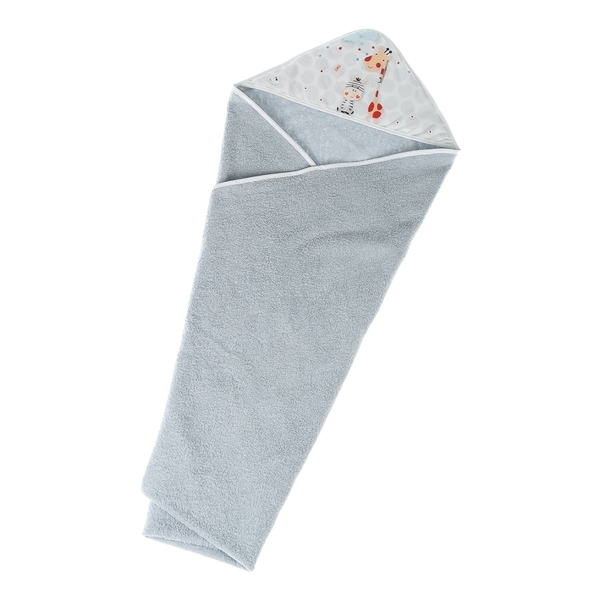 Рушник з капюшоном Interbaby Jungle, 100х100 см, сірий (8000589) - Pampik - 2