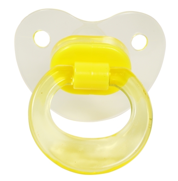 Пустышка силиконовая Курносики, круглая, 0-6 мес., желтый (7038 0+ жовт) - Pampik - 2