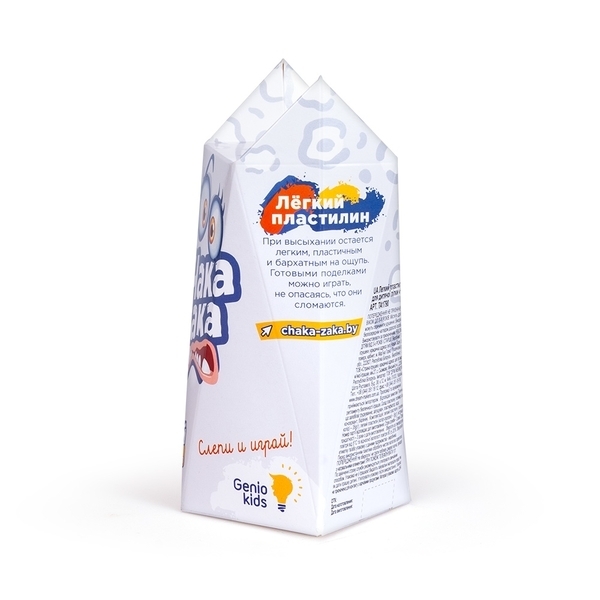 Легкий пластилин Genio Kids Чака-Зака, белый (TA1790-3) - Pampik - 3