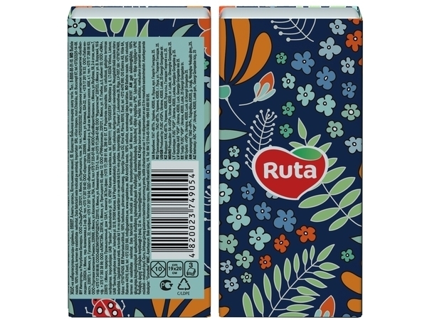 Носовички Ruta Classic, білий, 10 шт. - Pampik - 6