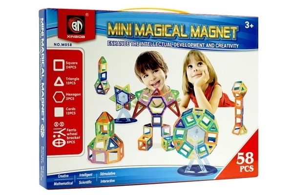 

Магнитный конструктор Qunxing Toys, 58 элементов (M058