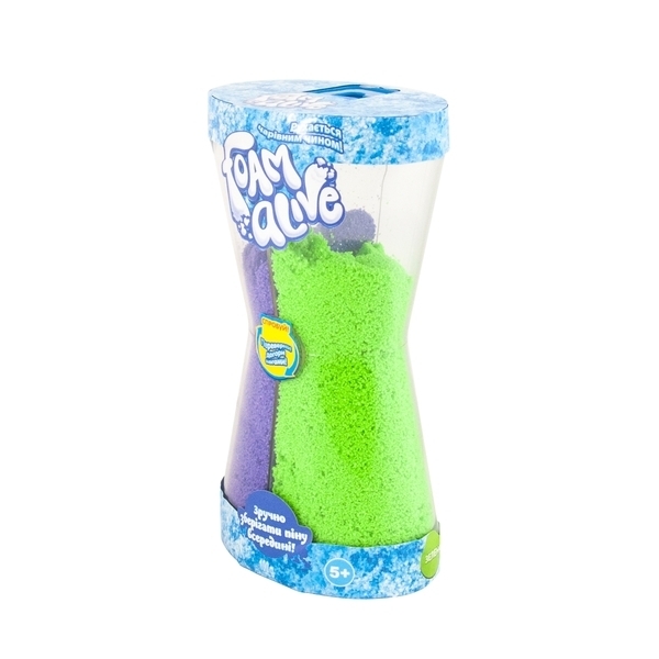 Повітряна піна для дитячої творчості Foam Alive Два в одному, зелений і фіолетовий (5904) - Pampik - 3