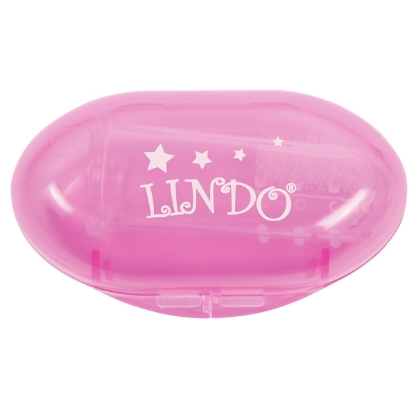 Зубная щетка-массажер для зубов Курносики, силиконовая, розовый (7077 рож) - Pampik - 3