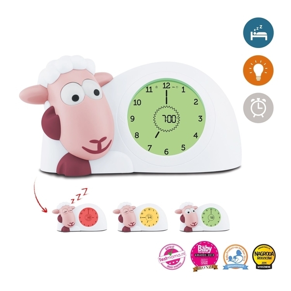 Ночник-тренер сна Zazu Ягненок Сэм, розовый (ZA-SAM-03) - Pampik - 2