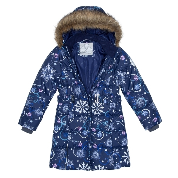 Термопальто Huppa Yacaranda, р.140, темно-синій з принтом (12030030-94286-140) - Pampik - 2