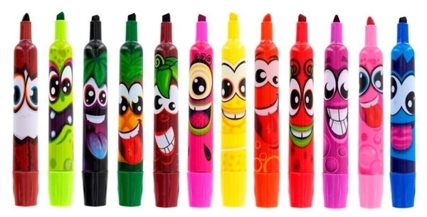 Набір ароматних маркерів для малювання Scentos Штрих, 12 кольорів (40641) - Pampik - 2