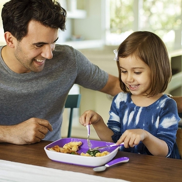 Набор столовых приборов Munchkin Splash, 3 предмета, нержавеющая сталь, фиолетовый (012110.04) - Pampik - 3