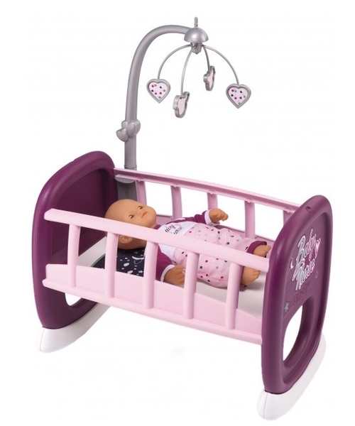 Колиска для ляльки Smoby Baby Nurse Прованс з мобілем (220343) - Pampik