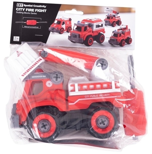 Конструктор DIY Spatial Creativity Пожежний кран, червоний (CJ-1365108) - Pampik - 6