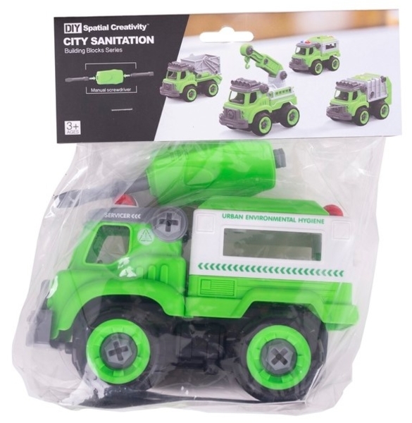 Конструктор DIY Spatial Creativity Поліцейська машина, зелений (CJ-1365126) - Pampik - 6