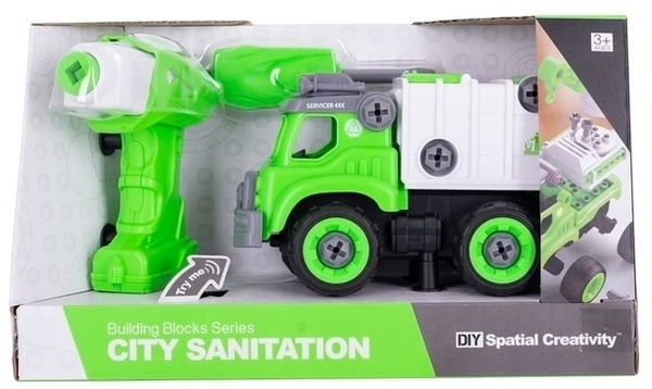 Конструктор DIY Spatial Creativity Сміттєвоз, зелений (CJ-1365111) - Pampik - 4