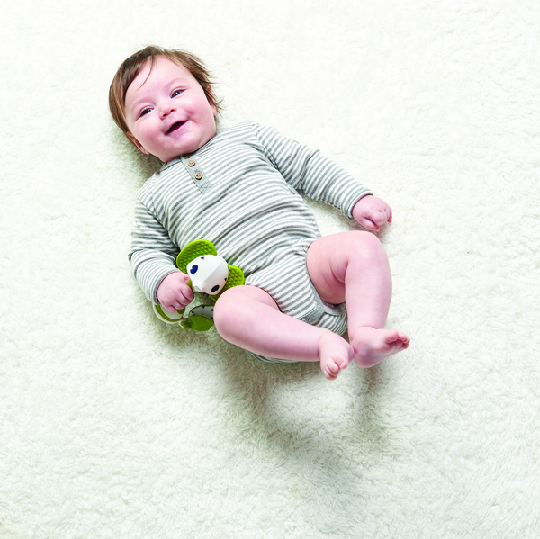 Іграшка-брязкальце Tiny Love Слоненя Сем, білий з зеленим (1177000458) - Pampik - 4