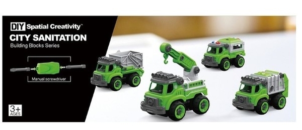 Конструктор DIY Spatial Creativity Сміттєвоз, зелений (CJ-1365114) - Pampik - 4