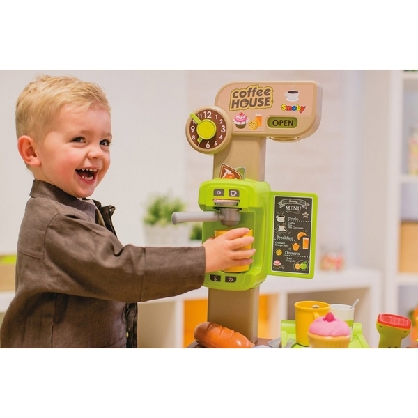 Інтерактивна Кав'ярня Smoby, з аксесуарами, 57 предметів (350214) - Pampik - 8