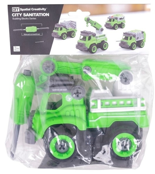 Конструктор DIY Spatial Creativity Строительный кран, зеленый (CJ-1365132) - Pampik - 5