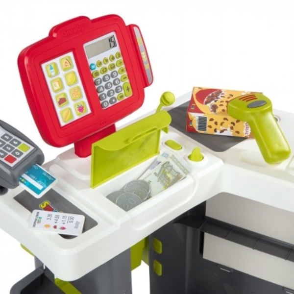 Інтерактивний Сіті Маркет Smoby, великий, з візком і аксесуарами, 42 предмета (350213) - Pampik - 4