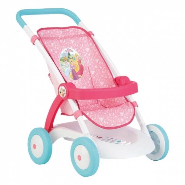 Коляска для ляльки Smoby Disney Princess, з люлькою і кошиком (254102) - Pampik