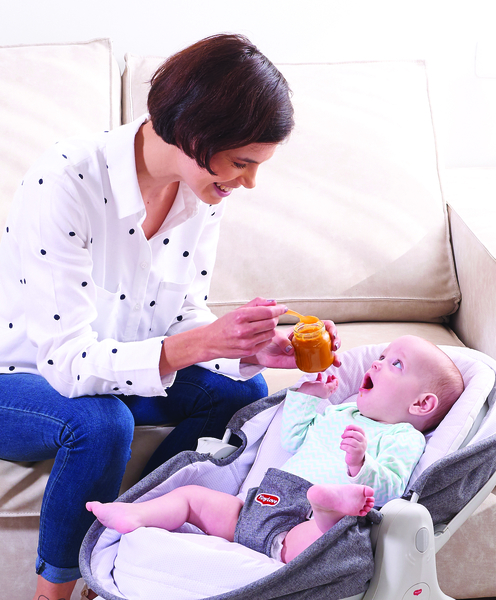 Кресло-кроватка-качалка Tiny Love Мамина любовь, с капюшоном, серый (1805500030) - Pampik - 7