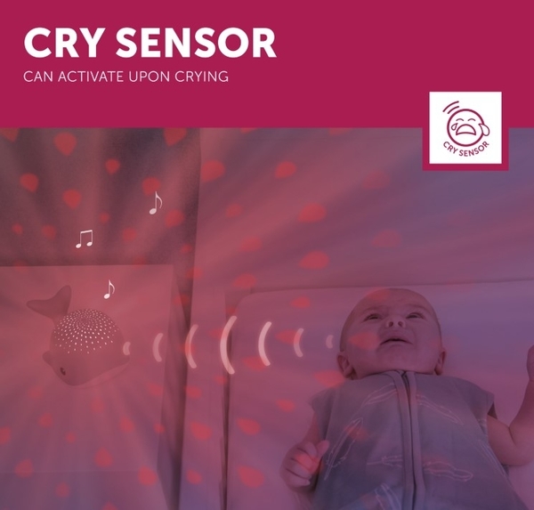 Музыкальный ночник-проектор Zazu Wally Кит, серый (ZA-WALLY-01) - Pampik - 4