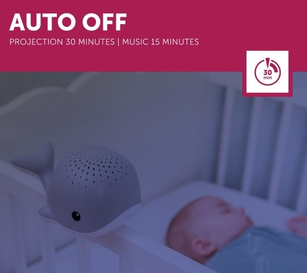 Музыкальный ночник-проектор Zazu Wally Кит, синий (ZA-WALLY-02) - Pampik - 4