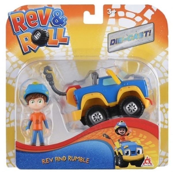 Игрушечный набор Rev&Roll Die Cast Rev & Rumble (EU881011) - Pampik - 7