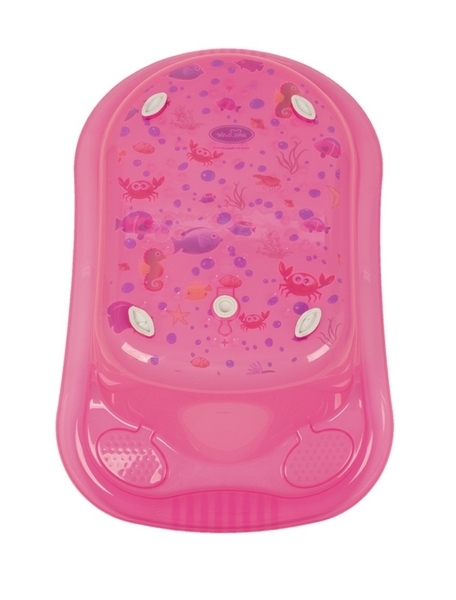 Ванночка Sevi bebe зі зливом, рожевий, 90 см (80) - Pampik - 3