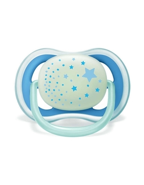 Пустушка для хлопчика Philips Avent Air Нічна, 6-18 місяців, 2 шт. (SCF376/21) - Pampik - 2