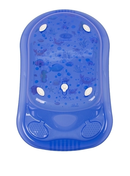 Ванночка Sevi bebe зі зливом, блакитний, 90 см (80) - Pampik - 3