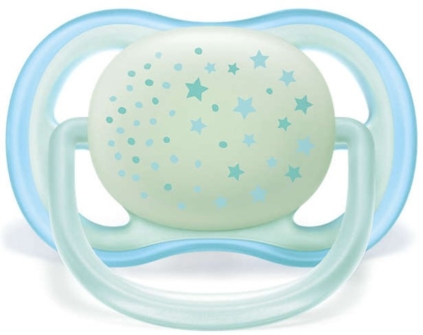 Пустушка для хлопчиків Philips Avent Нічна, 0-6 міс., 2 шт. (SCF376/11) - Pampik - 2