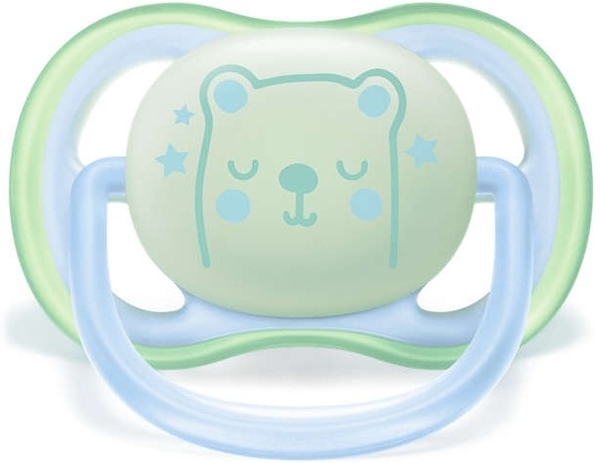 Пустушка для хлопчиків Philips Avent Нічна, 0-6 міс., 2 шт. (SCF376/11) - Pampik - 3