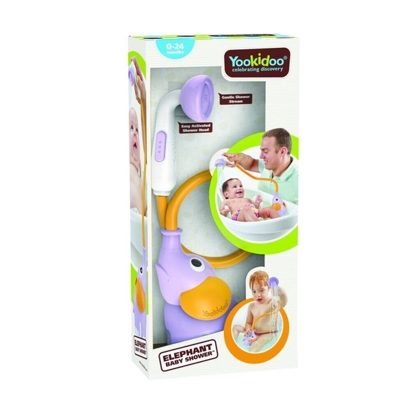 Іграшка-душ для ванної Yookidoo Слоник, бузковий (70366) - Pampik - 6