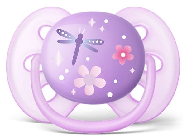 Пустушка для дівчинки Philips Avent, 6-18 міс., М'яка, 2 шт., для дівчаток (SCF227/22) - Pampik - 2