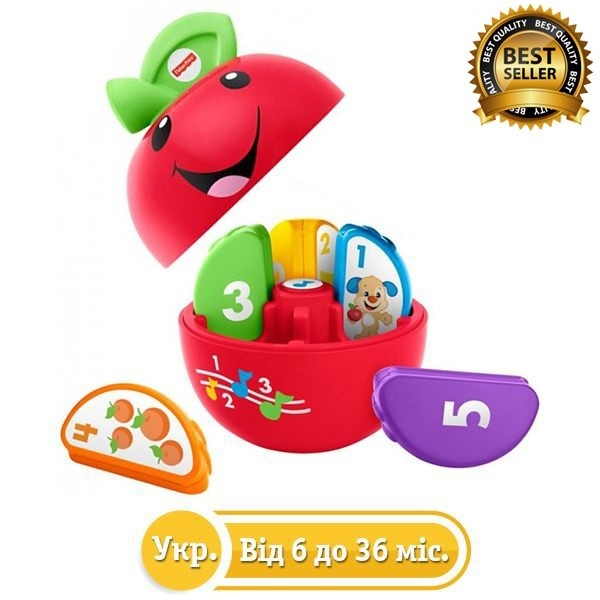 Розвиваюча іграшка Fisher-Price Розумне яблучко, укр. (FLN88) - Pampik - 2