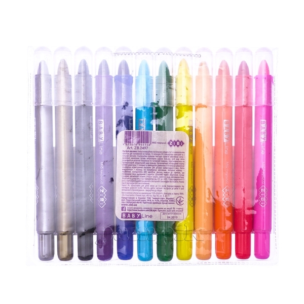 Пастель масляная ZiBi JUMBO BABY Line, 12 шт. (ZB.2497) - Pampik - 2