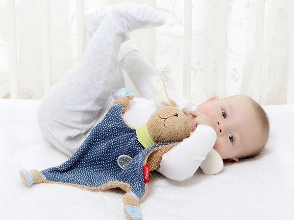 М'яка іграшка Sigikid Собачка, квадратна, синій, 26 см (38792SK) - Pampik - 5