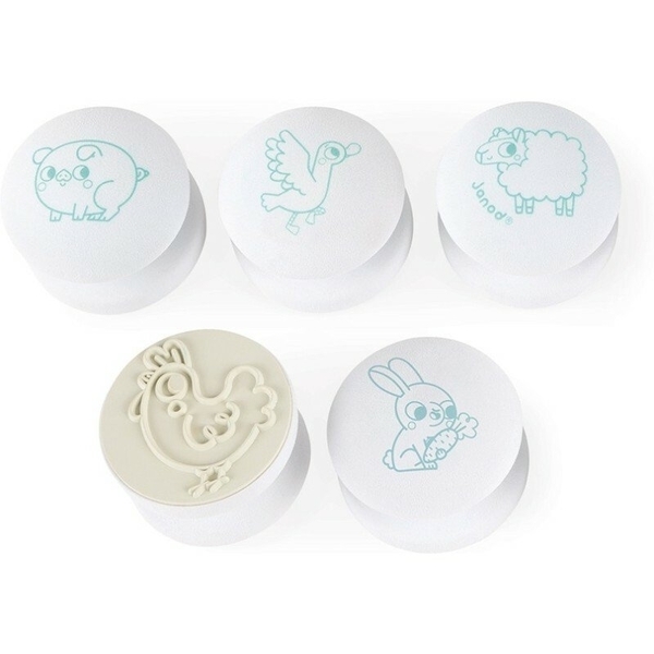 Набір штампів Janod Тварини, 5 шт. (J07795) - Pampik - 2